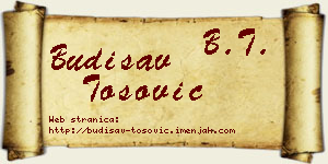 Budisav Tošović vizit kartica